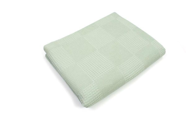 DIMcol Κουβέρτα Πικέ bebe Μονόχρωμη 80X110 Φυστικί 100% Cotton