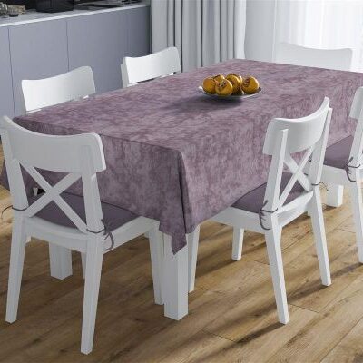 DIMcol Αλέκιαστο Σετ 2 τεμ (Τραπ/λο 140X220 & Τραβέρσα 40X220) Panama Shadow Dark Lila 70/30 Cott/Pol