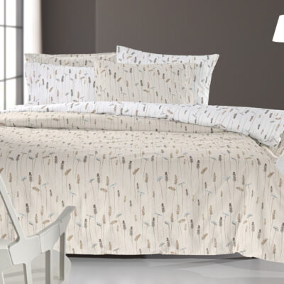 Σετ 4τμχ. Σεντόνια με Λάστιχο Eloise Natural 170x200+32