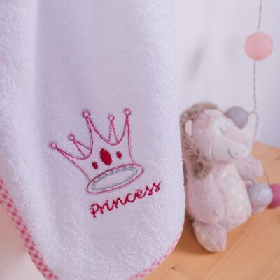 DIMcol ΚΑΠΑ ΒΡΕΦ Cotton 100% 75X85 PRINCESS 33 ΛΕΥΚΟ/ΡΟΖ - Image 3