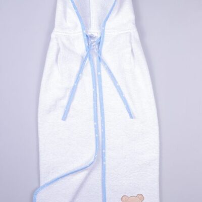 DIMcol ΚΑΠΑ ΒΡΕΦ Cotton 100% 75X85 SLEEPING BEARS CUB 11 ΛΕΥΚΟ/ΣΙΕΛ