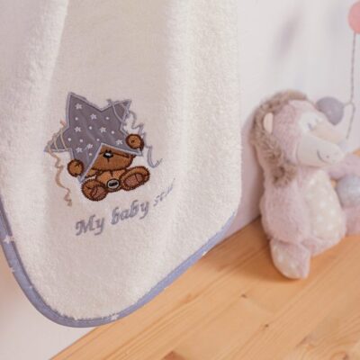 DIMcol ΚΑΠΑ ΒΡΕΦ Cotton 100% 75X85 ΑΣΤΕΡΙ 129 ΕΚΡΟΥ/ΓΚΡΙ - Image 3