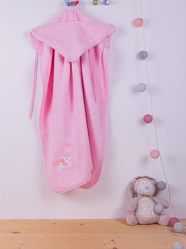 DIMcol ΚΑΠΑ ΒΡΕΦ Cotton 100% 75X85 UNICORN 41 ΡΟΖ - Image 2