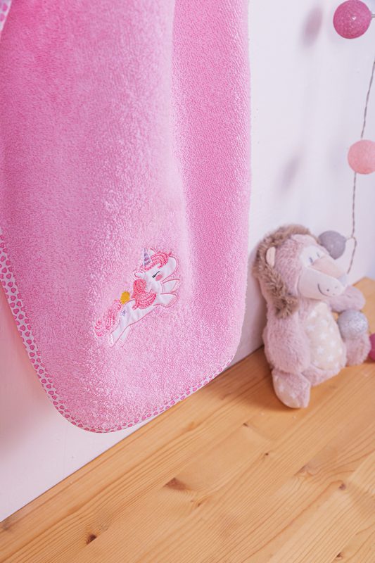 DIMcol ΚΑΠΑ ΒΡΕΦ Cotton 100% 75X85 UNICORN 41 ΡΟΖ - Image 3