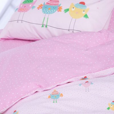 NEF-NEF ΠΑΙΔΙΚΑ ΣΕΤ ΣΕΝΤΟΝΙΑ ΜΟΝΑ TWEET SO SWEET-LOVELY 170Χ260, 100% BAMBAKI - Image 3