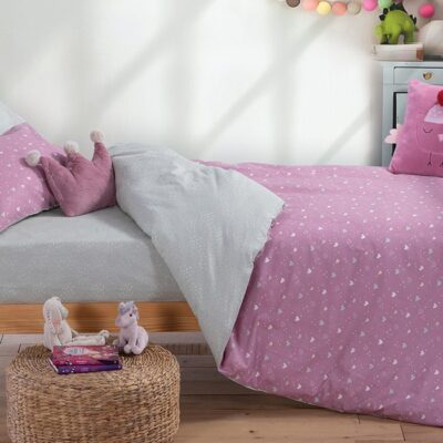 NEF-NEF ΠΑΙΔΙΚΑ ΣΕΤ ΣΕΝΤΟΝΙΑ ΜΟΝΑ HEARTS LOOK 170Χ260, 100% BAMBAKI