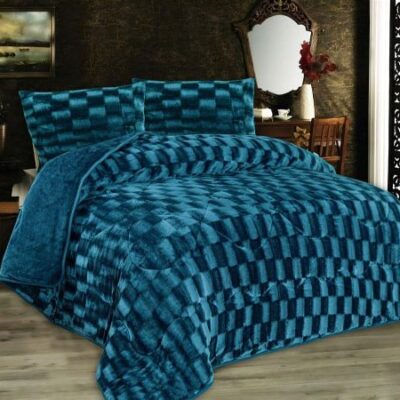 DIMcol Κουβερτοπάπλωμα με εφέ Fleece 750 gsm 1940 Petrol 160X220 100% Polyester