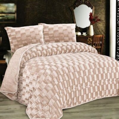 DIMcol Κουβερτοπάπλωμα με εφέ Fleece 750 gsm 1940 Mocha 160X220 100% Polyester