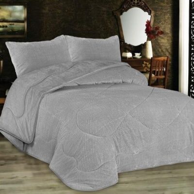 DIMcol Κουβερτοπάπλωμα Popcorn Fleece 700 gsm 1950 Grey 160X220 100% Polyester