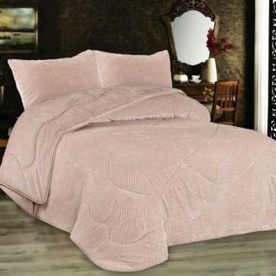 DIMcol Κουβερτοπάπλωμα Popcorn Fleece 700 gsm 1950 Mocha 220Χ240 100% Polyester