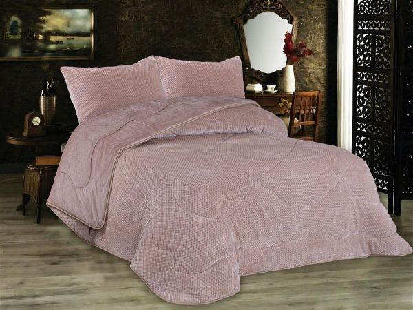 DIMcol Κουβερτοπάπλωμα Popcorn Fleece 700 gsm 1950 Salmon Rose 220Χ240 100% Polyester