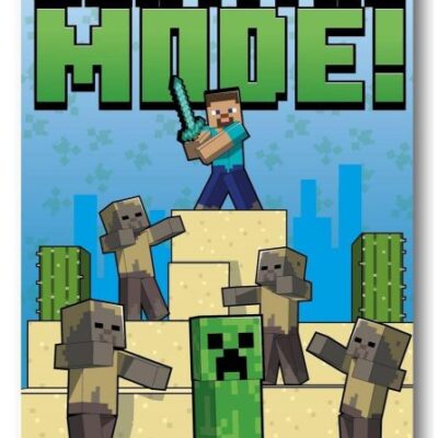 Mojang Κουβέρτα Fleece Mojang Minecraft 53 100X140 Blue 100% Polyester