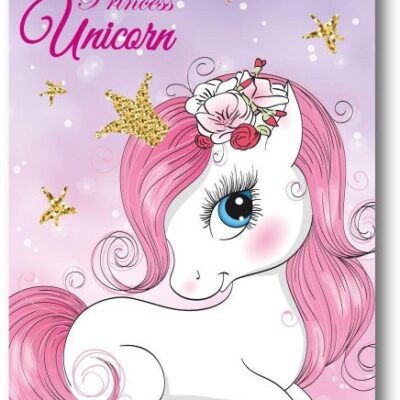 DIMcol Κουβέρτα Fleece Unicorn 24 100X140 Pink 100% Polyester