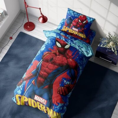 Marvel Σεντόνια Σετ 4 τεμ Marvel Spider-Man 714 160X240 Electric Blue 100% Cotton