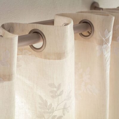 Κουρτίνα με τρουκς 140x280cm GOFIS HOME  Leaf Beige AW24 532/06 - Image 4