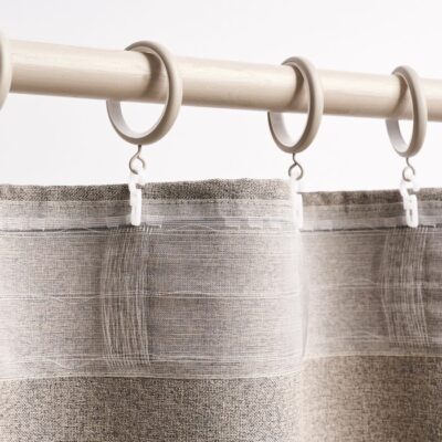 Κουρτίνα με σιρίτι 140x280cm GOFIS HOME  Leaf Beige AW24 532/06 - Image 4