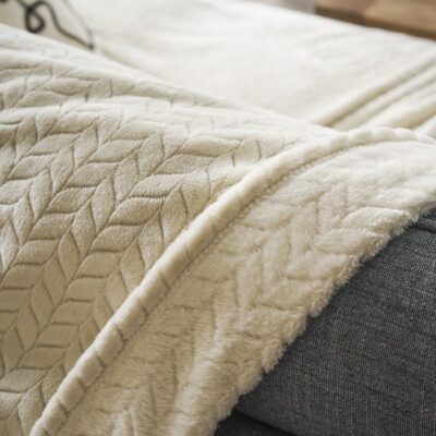 Ριχτάρι Τριθέσιου 190x320cm GOFIS HOME  Julien Cotton Beige 114/05 - Image 2