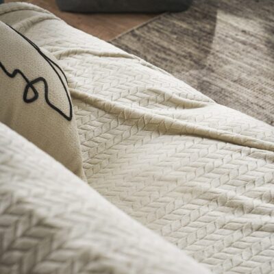 Ριχτάρι Τριθέσιου 190x320cm GOFIS HOME  Julien Cotton Beige 114/05 - Image 3