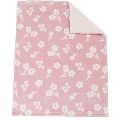 DIMcol Κουβέρτα Sherpa Jacquard bebe 460 gsm Flower 09 75X100 Coral 100% Polyester - Image 2