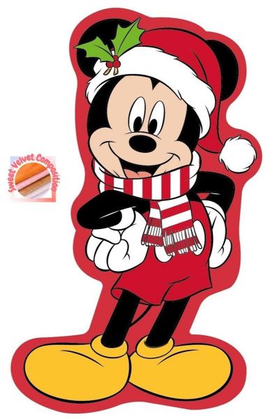 Disney Home Μαξιλάρι 3D Disney Home Mickey 37 35 cm Red 100% Velboa