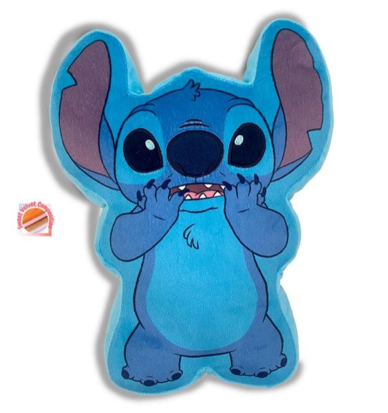 Disney Home Μαξιλάρι 3D Disney Home Stitch 05 35 cm Sky Blue 100% Velboa