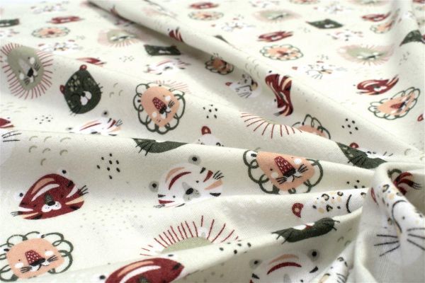 DIMcol Σεντόνια Εμπριμέ Σετ 3 τεμ bebe Big Cats 27 120X160 Light Olive 100% Cotton - Image 2