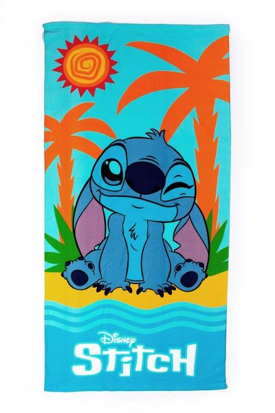 Disney Home Πετσέτα Θαλάσσης Quick Dry Disney Home Lilo & Stitch 75 70X140 Sky Blue 100% Microfiber