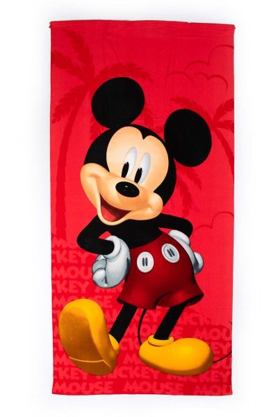 Disney Home Πετσέτα Θαλάσσης Quick Dry Disney Home Mickey 27 70X140 Red 100% Microfiber