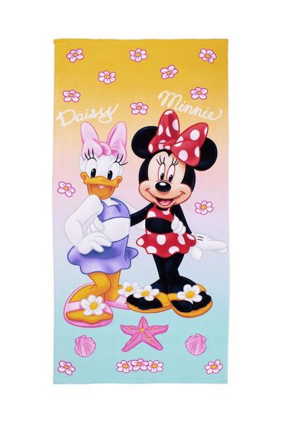 Disney Home Πετσέτα Θαλάσσης Quick Dry Disney Home Minnie & Daisy 22 70X140 Pink 100% Microfiber