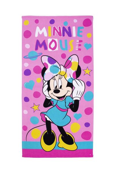 Disney Home Πετσέτα Θαλάσσης Quick Dry Disney Home Minnie 94 70X140 Pink-Multi 100% Microfiber