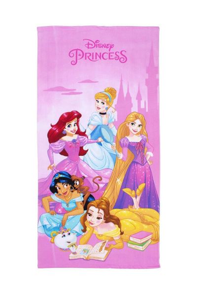 Disney Home Πετσέτα Θαλάσσης Quick Dry Disney Home Princess 73 70X140 Pink 100% Microfiber