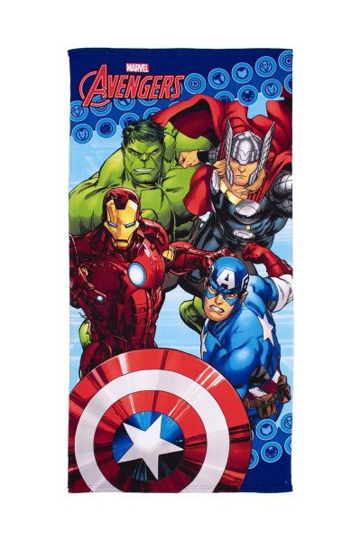 Marvel Πετσέτα Θαλάσσης Quick Dry Marvel Avengers 17 70X140 Blue 100% Microfiber
