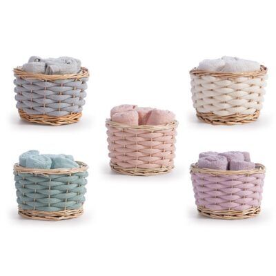 NEF-NEF ΚΑΛΑΘΑΚΙ BORRA ΜΕ ΛΑΒΕΤΕΣ ΣΕΤ 5ΤΜΧ NEF-NEF HOMEWARE, 100% ΒΑΜΒΑΚΙ