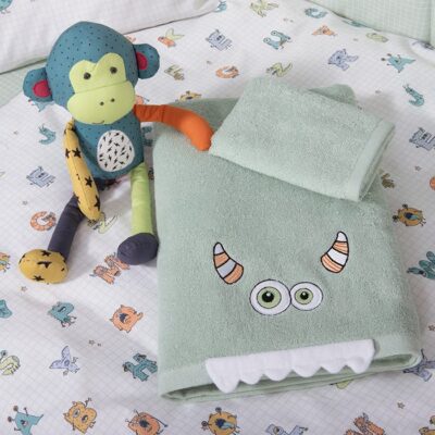 NEF-NEF ΒΡΕΦΙΚΕΣ ΠΕΤΣΕΤΕΣ ΣΕΤ 2TMX ALPHABET MONSTER NEF-NEF HOMEWARE, 100% ΒΑΜΒΑΚΙ