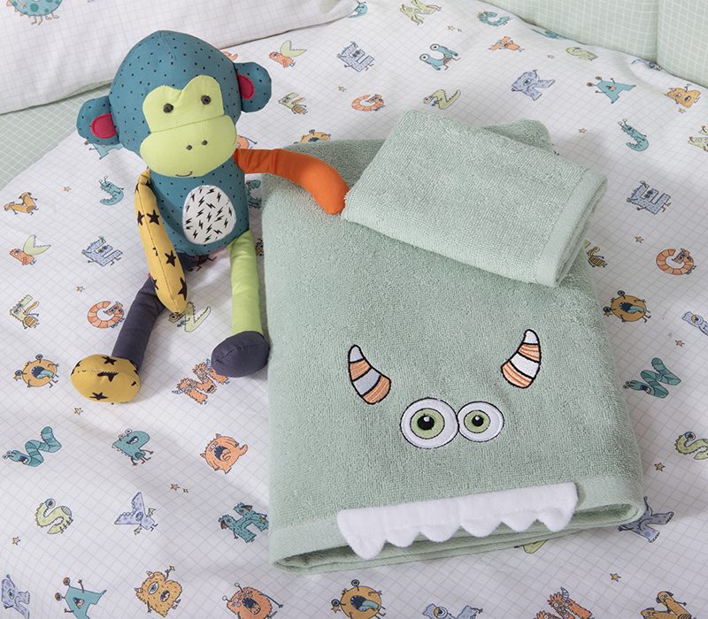 NEF-NEF ΒΡΕΦΙΚΕΣ ΠΕΤΣΕΤΕΣ ΣΕΤ 2TMX ALPHABET MONSTER NEF-NEF HOMEWARE, 100% ΒΑΜΒΑΚΙ