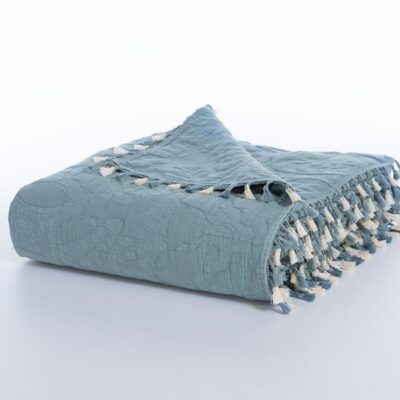 NEF-NEF ΚΟΥΒΕΡΛΙ ΥΠΕΡΔΙΠΛΟ FERAGGIO BLUE 230X240 NEF-NEF HOMEWARE, ΥΦΑΣΜΑ:100%BAMB-ΕΣΩΤ:100%ΠΟΛ - Image 3