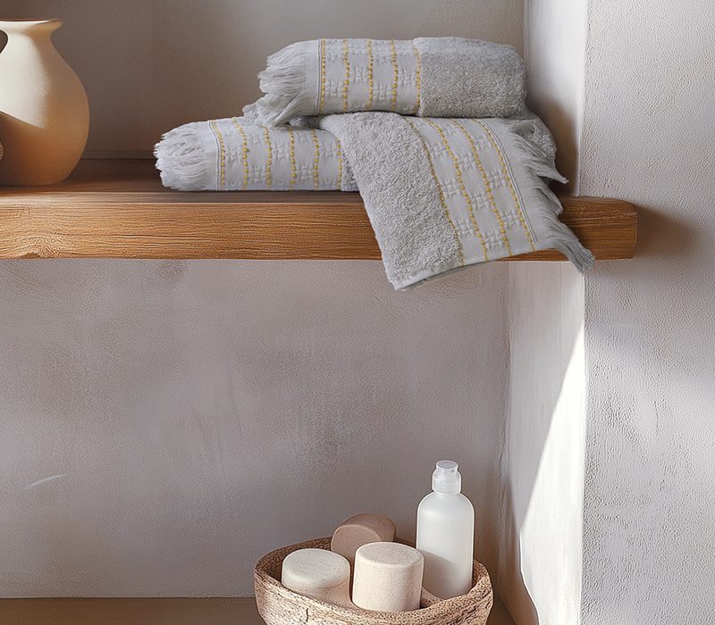 NEF-NEF ΣΕΤ ΠΕΤΣΕΤΕΣ 3 ΤΜΧ QUANTRO NEF-NEF HOMEWARE, 100% BAMBAKI - Image 2