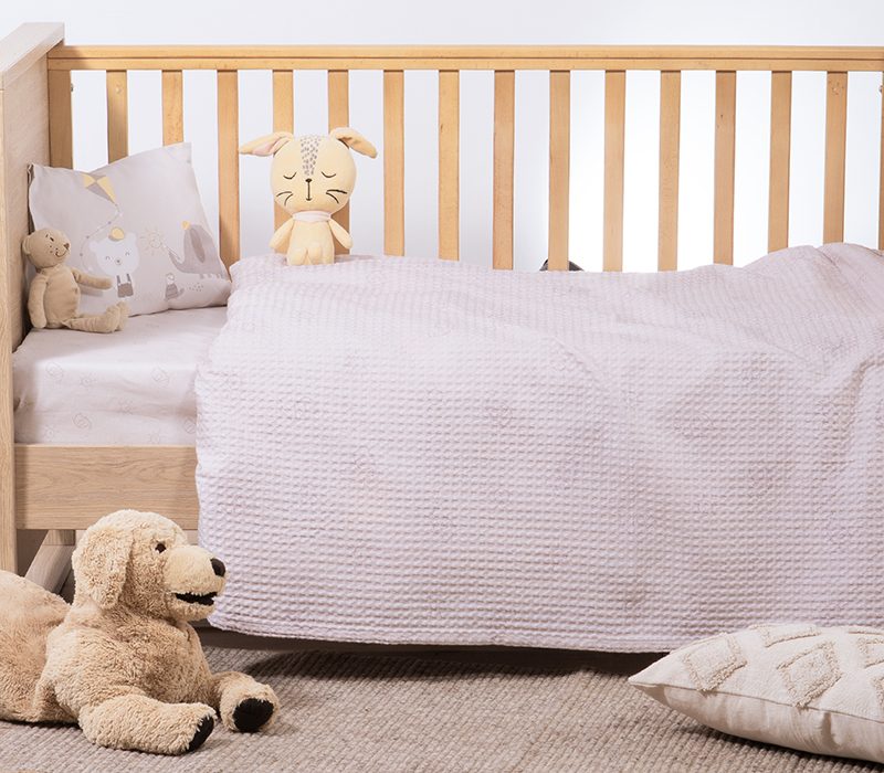 NEF-NEF ΒΡΕΦΙΚΗ ΚΟΥΒΕΡΤΑ ΠΙΚΕ ΚΟΥΝΙΑΣ HAPPY DAYS 110X150 NEF-NEF HOMEWARE, 100% BAMBAKI - Image 2