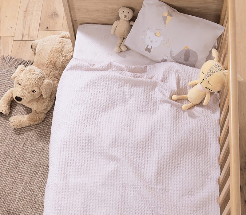 NEF-NEF ΒΡΕΦΙΚΗ ΚΟΥΒΕΡΤΑ ΠΙΚΕ ΚΟΥΝΙΑΣ HAPPY DAYS 110X150 NEF-NEF HOMEWARE, 100% BAMBAKI - Image 3