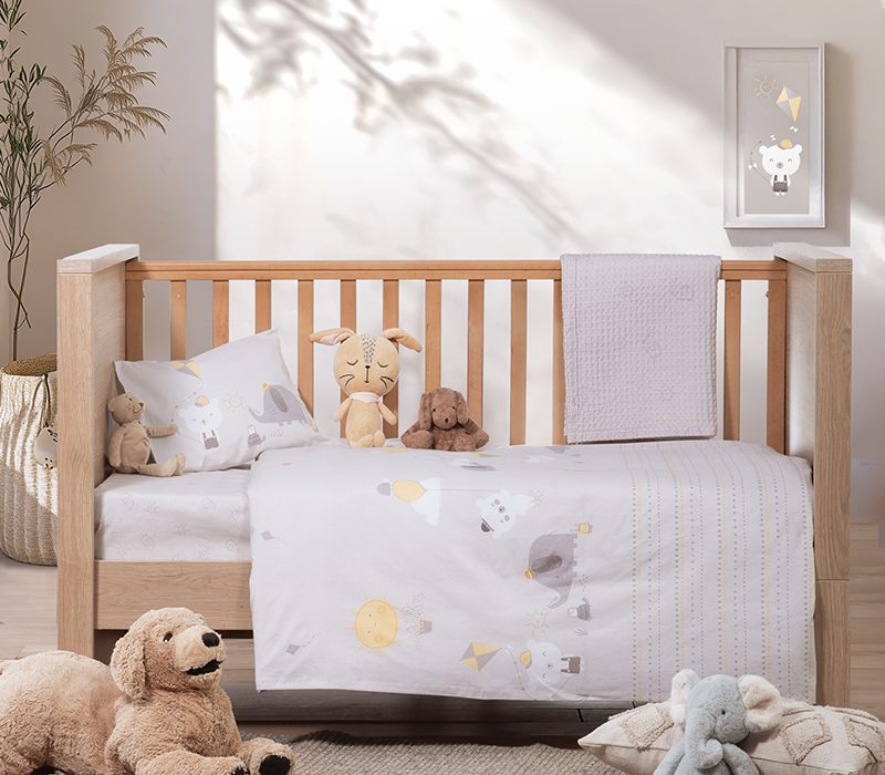NEF-NEF ΒΡΕΦΙΚΑ ΣΕΤ ΣΕΝΤΟΝΙΑ ΚΟΥΝΙΑΣ HAPPY DAYS NEF-NEF HOMEWARE, 100% ΒΑΜΒΑΚΙ