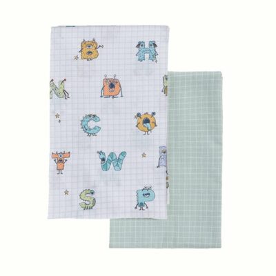 NEF-NEF ΒΡΕΦΙΚΑ ΣΕΤ ΣΕΝΤΟΝΙΑ ΛΙΚΝΟΥ 2ΤΜΧ ALPHABET MONSTER  NEF-NEF HOMEWARE, 100% ΒΑΜΒΑΚΙ - Image 2