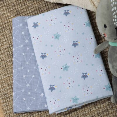 NEF-NEF ΒΡΕΦΙΚΑ ΣΕΤ ΣΕΝΤΟΝΙΑ ΛΙΚΝΟΥ 2ΤΜΧ EXPLORE THE UNIVERSE  NEF-NEF HOMEWARE, 100% ΒΑΜΒΑΚΙ