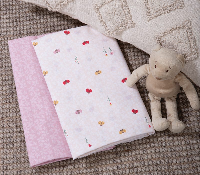 NEF-NEF ΒΡΕΦΙΚΑ ΣΕΤ ΣΕΝΤΟΝΙΑ ΛΙΚΝΟΥ 2ΤΜΧ LADY BUG  NEF-NEF HOMEWARE, 100% ΒΑΜΒΑΚΙ