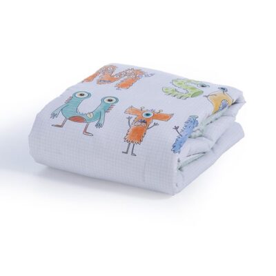 NEF-NEF ΒΡΕΦΙΚΟ ΚΟΥΒΕΡΛΙ ALPHABET MONSTER 110Χ140 NEF-NEF HOMEWARE, ΥΦΑΣΜΑ:100% BAMB ΕΣΩΤ:100% ΠΟΛ - Image 4