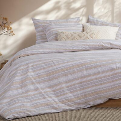 NEF-NEF ΣΕΤ ΣΕΝΤΟΝΙΑ ΒΑΜΒΑΚΕΡΑ KING SIZE QUANTRO ΜΕ ΛΑΣΤΙΧΟ NEF-NEF HOMEWARE, 100% ΒΑΜΒΑΚΙ - Image 2