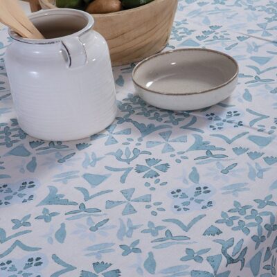 NEF-NEF ΤΡΑΠΕΖΟΜΑΝΤΗΛΟ CYANER BLUE 140X140 NEF-NEF HOMEWARE, 50% BAMB-50% ΠΟΛ - Image 2