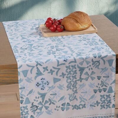 NEF-NEF ΤΡΑΒΕΡΣΑ CYANER BLUE 45Χ140 NEF-NEF HOMEWARE, 50% BAMB-50% ΠΟΛ
