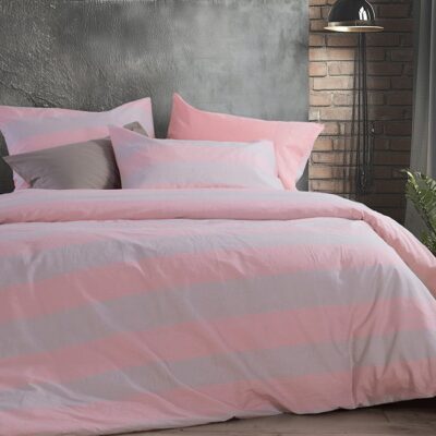 NEF-NEF ΣΕΤ ΣΕΝΤΟΝΙΑ ΒΑΜΒΑΚΕΡΑ KING SIZE ΜΕ ΛΑΣΤΙΧΟ CASUAL STRIPE  NEF-NEF HOMEWARE, 100% ΒΑΜΒΑΚΙ - Image 2