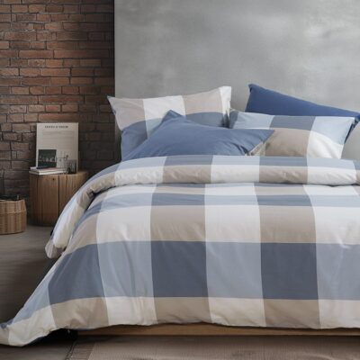 NEF-NEF ΣΕΤ ΣΕΝΤΟΝΙΑ ΒΑΜΒΑΚΕΡΑ ΜΟΝΑ CASUAL CHECK 170X270 NEF-NEF HOMEWARE, 100% ΒΑΜΒΑΚΙ - Image 2