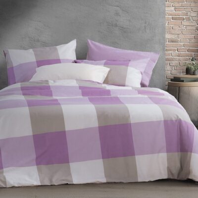 NEF-NEF ΣΕΤ ΣΕΝΤΟΝΙΑ ΒΑΜΒΑΚΕΡΑ KING SIZE ΜΕ ΛΑΣΤΙΧΟ CASUAL CHECK  NEF-NEF HOMEWARE, 100% ΒΑΜΒΑΚΙ - Image 3
